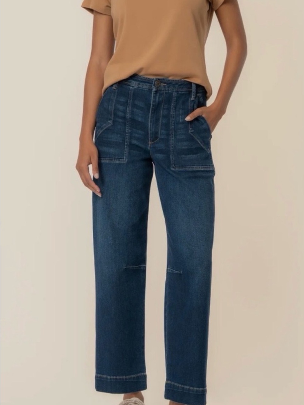 KUT from the Kloth Ashton High-Rise Barrel Leg Jeans (NWT)